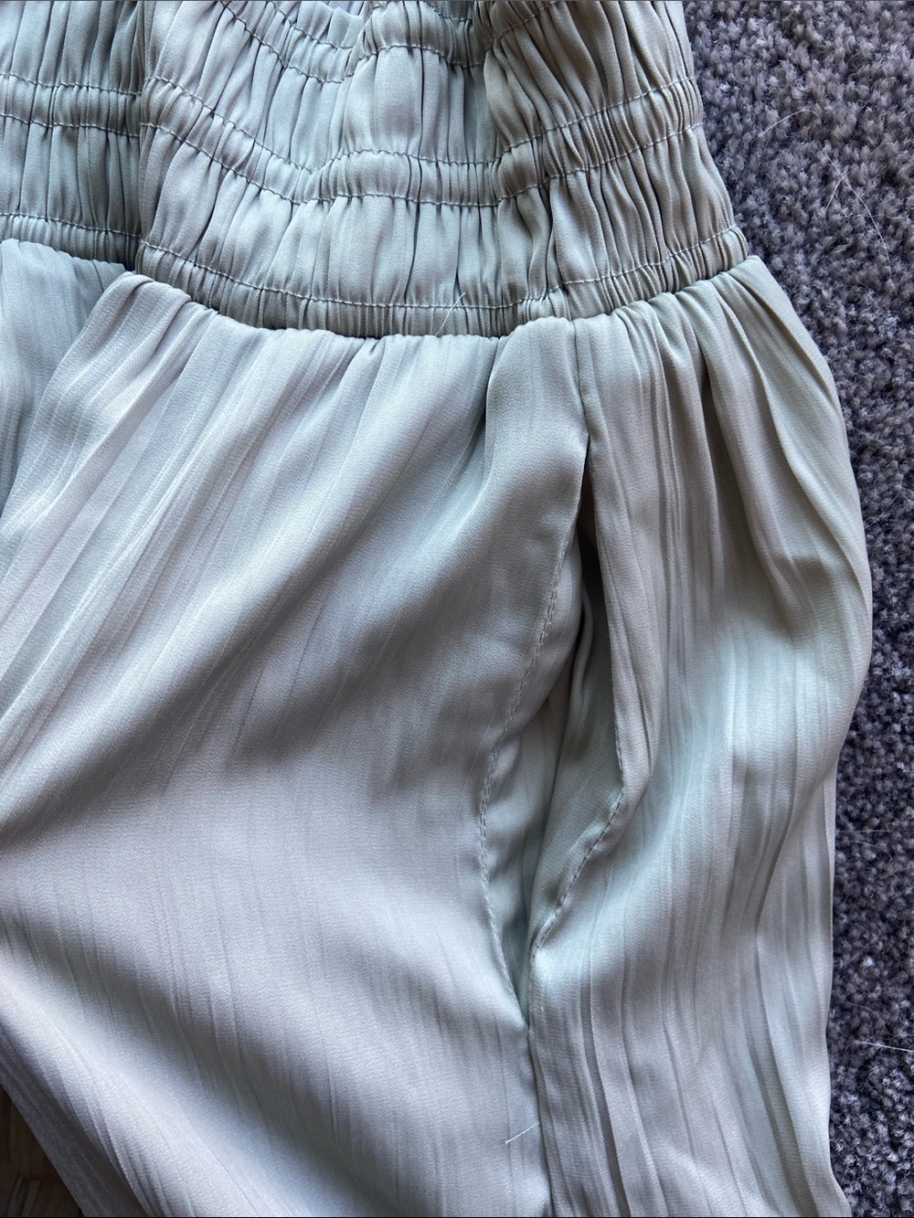 Anthropologie Tiered Maxi Skirt in Light Sage Green - Picture 3 of 3